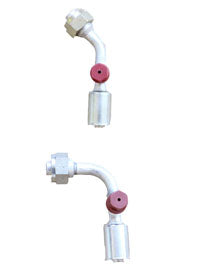 Female Tube-O 45 and 90 Degree Fitting with Service Port