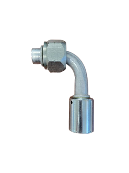 thumbnail image 2 of Barbed A/C Fitting – Push On, Female O-Ring, 90 Degree, #12 Nut, #10 Hose (35-11526 / 11526) 2 of 4