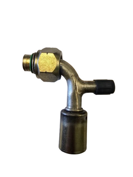 # 12 M27 Female Oring Fitting 90 Degree to a # 10 Hose w/ R134A 13mm Suction Port