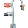 # 6 180 Degree O-ring Fitting with R-134a 16mm Discharge, 3/8"-24 Female Switch and 7/16"-20 Male Switch Ports