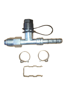 #8 Male Oring Straight w/R-134a 16mm Discharge Port, EZ Clip Kit