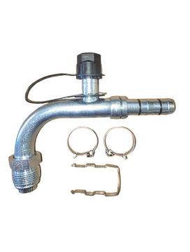 #10 Male Oring 90 Degree w/R-134a 13mm Suction Port, EZ Clip Kit