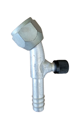 # 10 45 Degree Flare Fitting Barb with R12 1/4" or Switch Port
