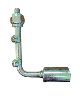 # 6 Elongated 90 Degree O-ring Fitting with (2) 1/4" R-12 or Switch Ports