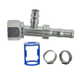 #8 Female Oring Straight w/R-134a 16mm Discharge Port, BurgaClip Kit