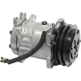 New Sanden Style SD7H15 A-C Compressor with 5 1-4" Double V-Belt Clutch