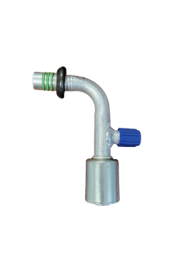 # 10 - # 12 90 Degree Male Springlock R-134a 13mm Suction Port
