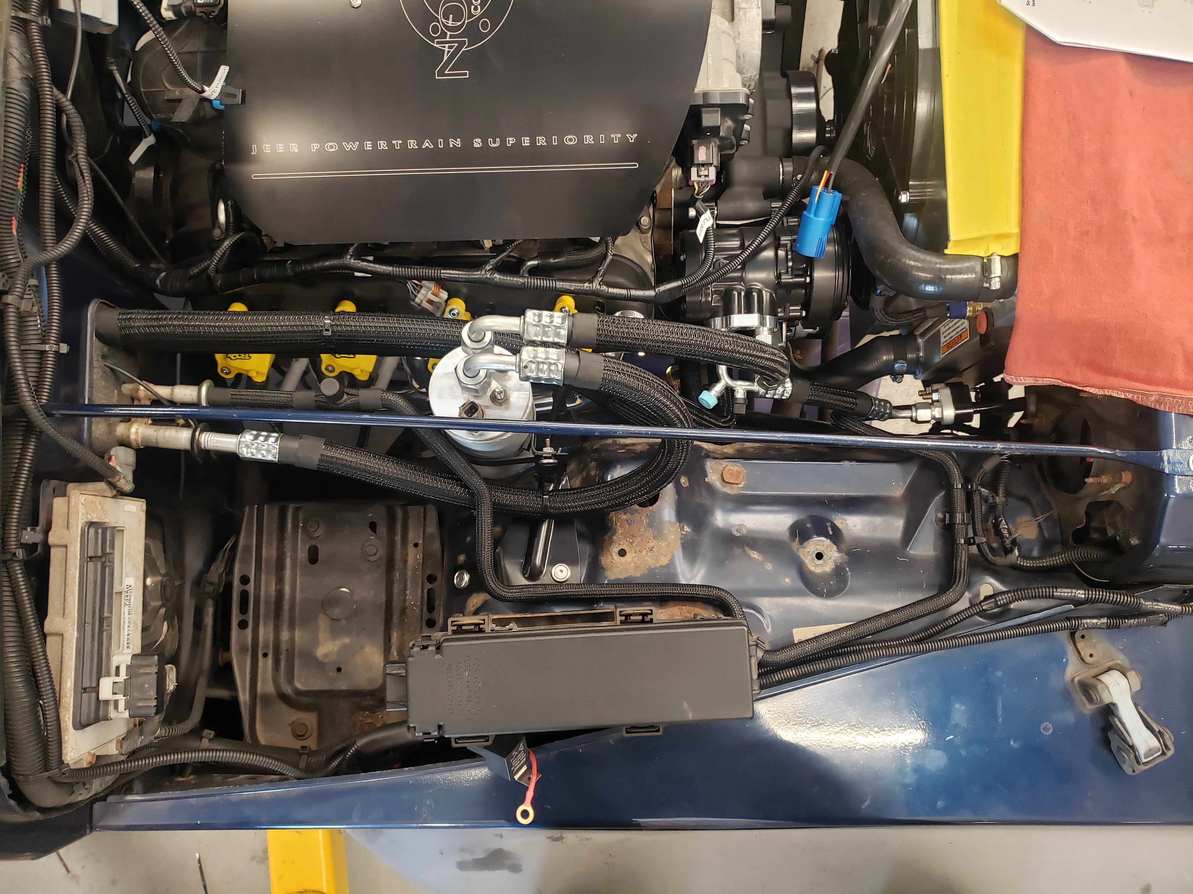 Jeep Wrangler TJ 20002006 with LS SD7B10 Compressor Motor Swap Hose K