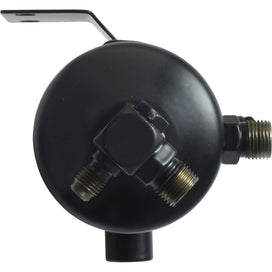 Volvo Trucks Receiver Drier with #6 Male Oring Fittings and 1/4" Charge Port