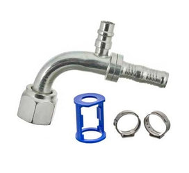 #10 Female Oring 90 Degree w/R-134a 13mm Suction Port, BurgaClip Kit