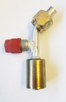 # 8 45 Degree O-ring Fitting R-134a 16mm Discharge Port in Gold