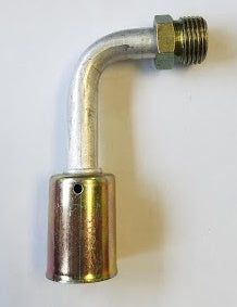 # 8 90 Degree O-ring Fitting in Gold