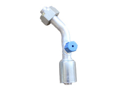 Tube-O to # 10 Hose 45 Degree with Service Port