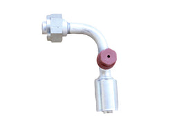 Tube-O to # 8 Hose 90 Degree with Service Port