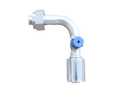 Tube-O to # 10 Hose 90 Degree with Service Port