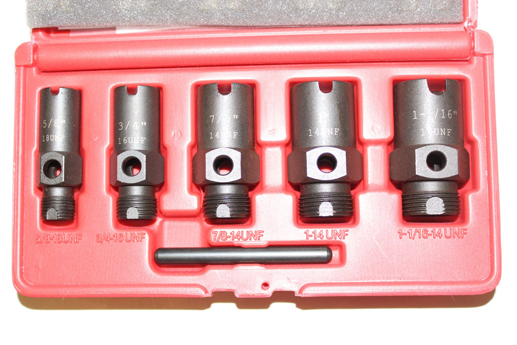 A/C SAE Fitting Thread Chasers Set, Includes 5 Sizes - Cold Hose
