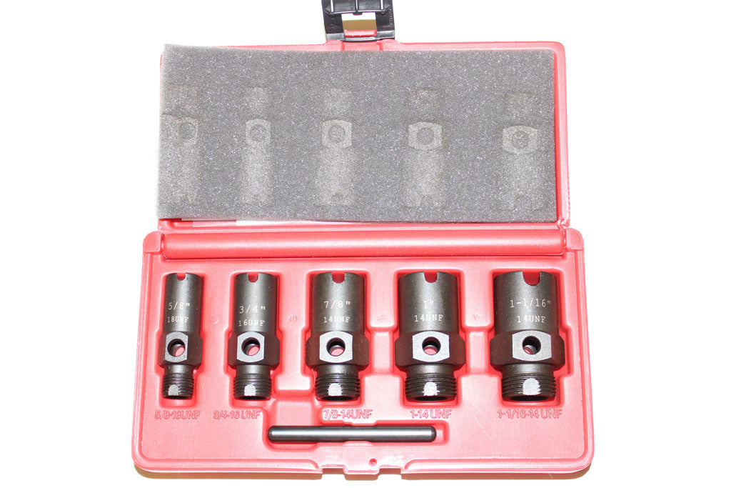 A/C SAE Fitting Thread Chasers Set, Includes 5 Sizes - Cold Hose