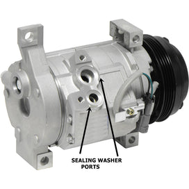 Denso 10S17F 10S20F 10SE18F Suction and Discharge Compressor Adapters for Sealing Washer Compressor